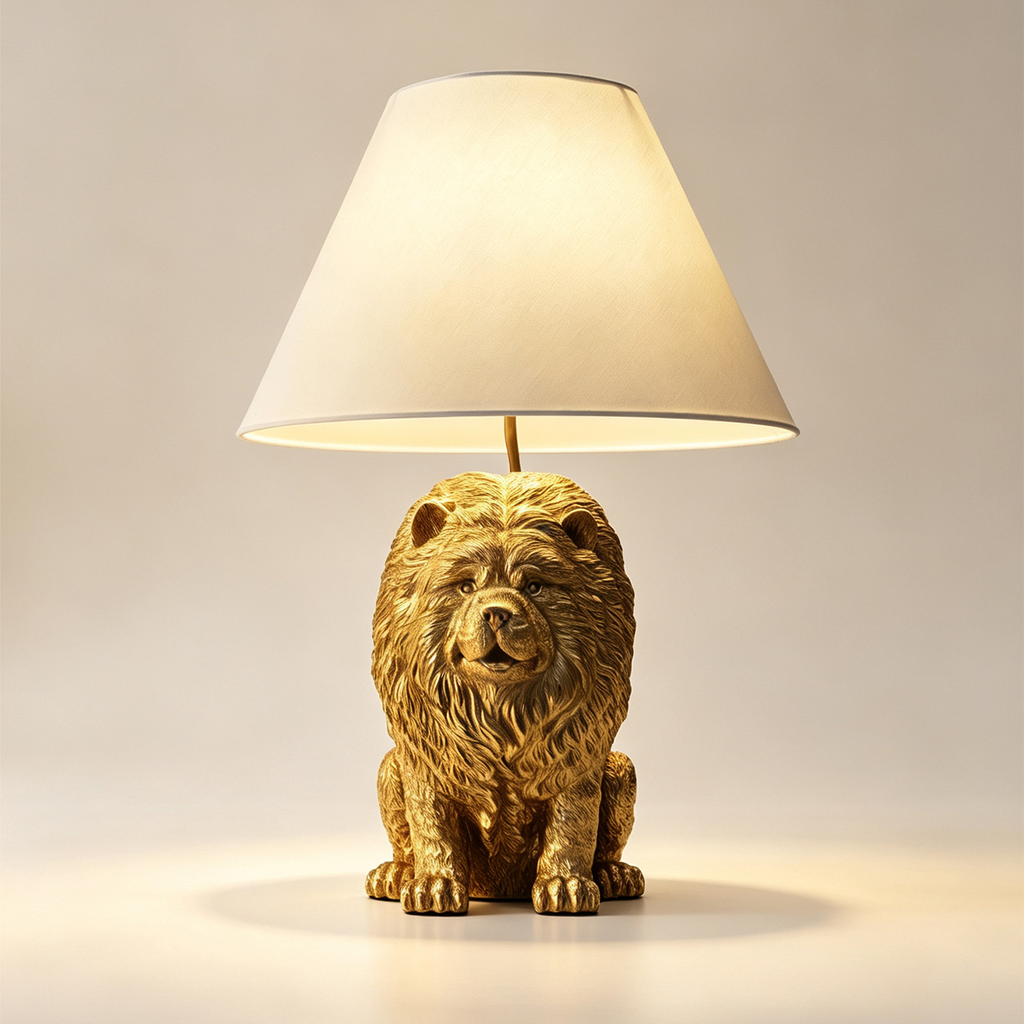 Lighting Decor Bedroom - Creative Chow Chow Animal Resin Desk