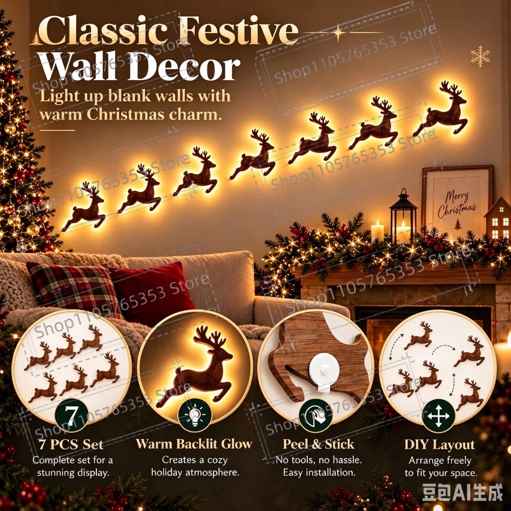 2027 Reindeer Glow Christmas D - Lighting Christmas Decor ulasan dan harga