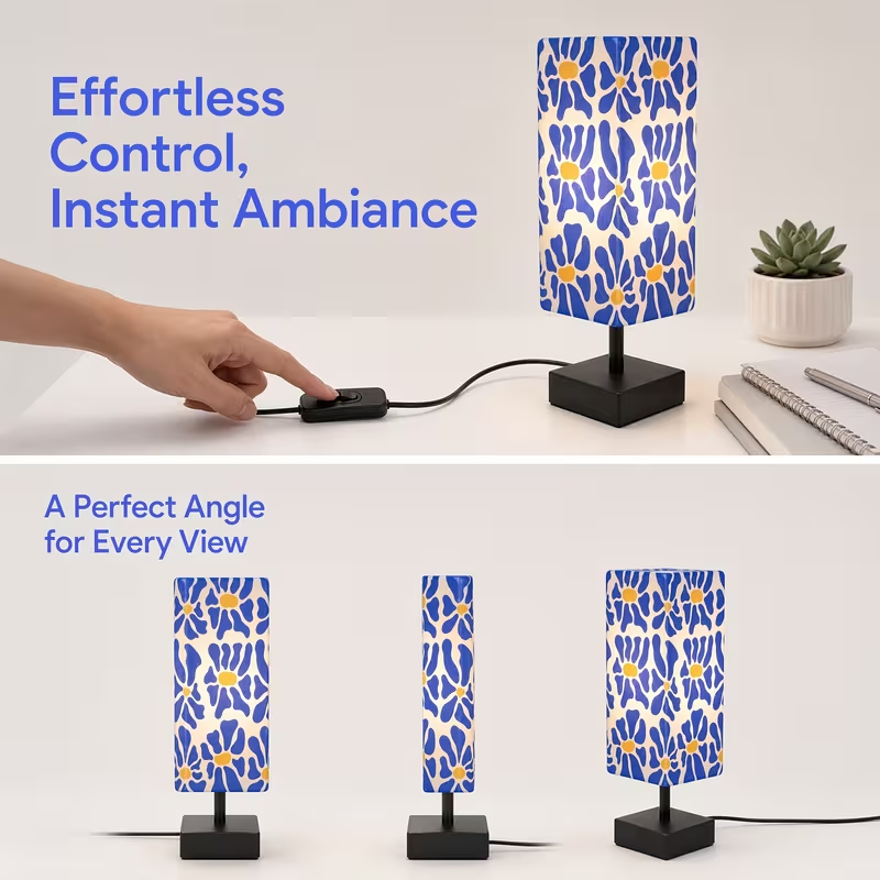 Modern Colorful Floral Table L - Up Lighting Decor ulasan dan harga