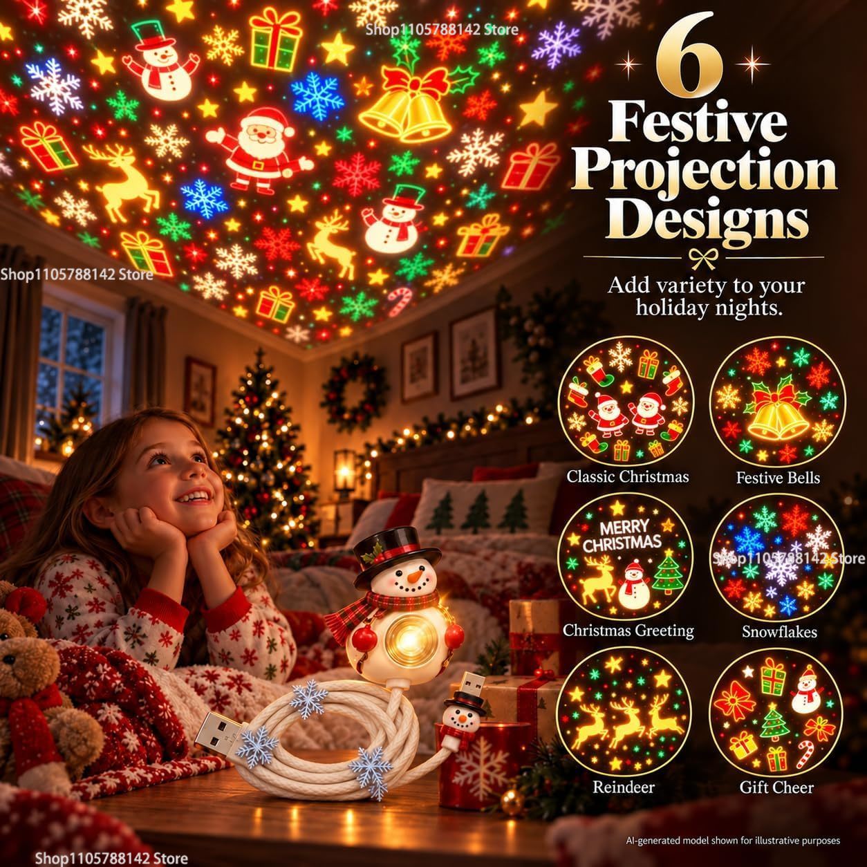 Christmas Snowman USB Christma - Lighting Christmas Decor ulasan dan harga