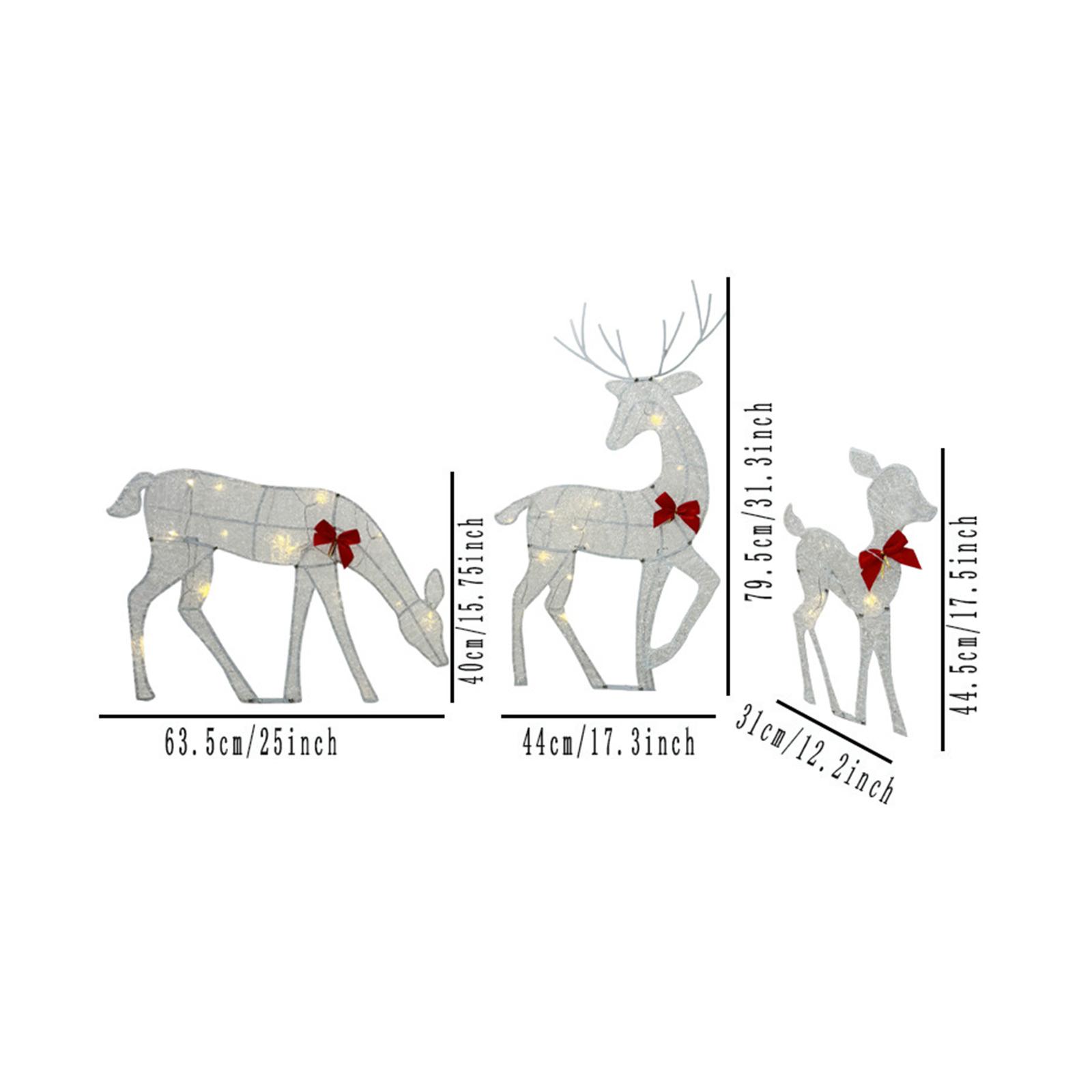 Iron Reindeer Family Lighted O - Lighting Christmas Decor ulasan dan harga