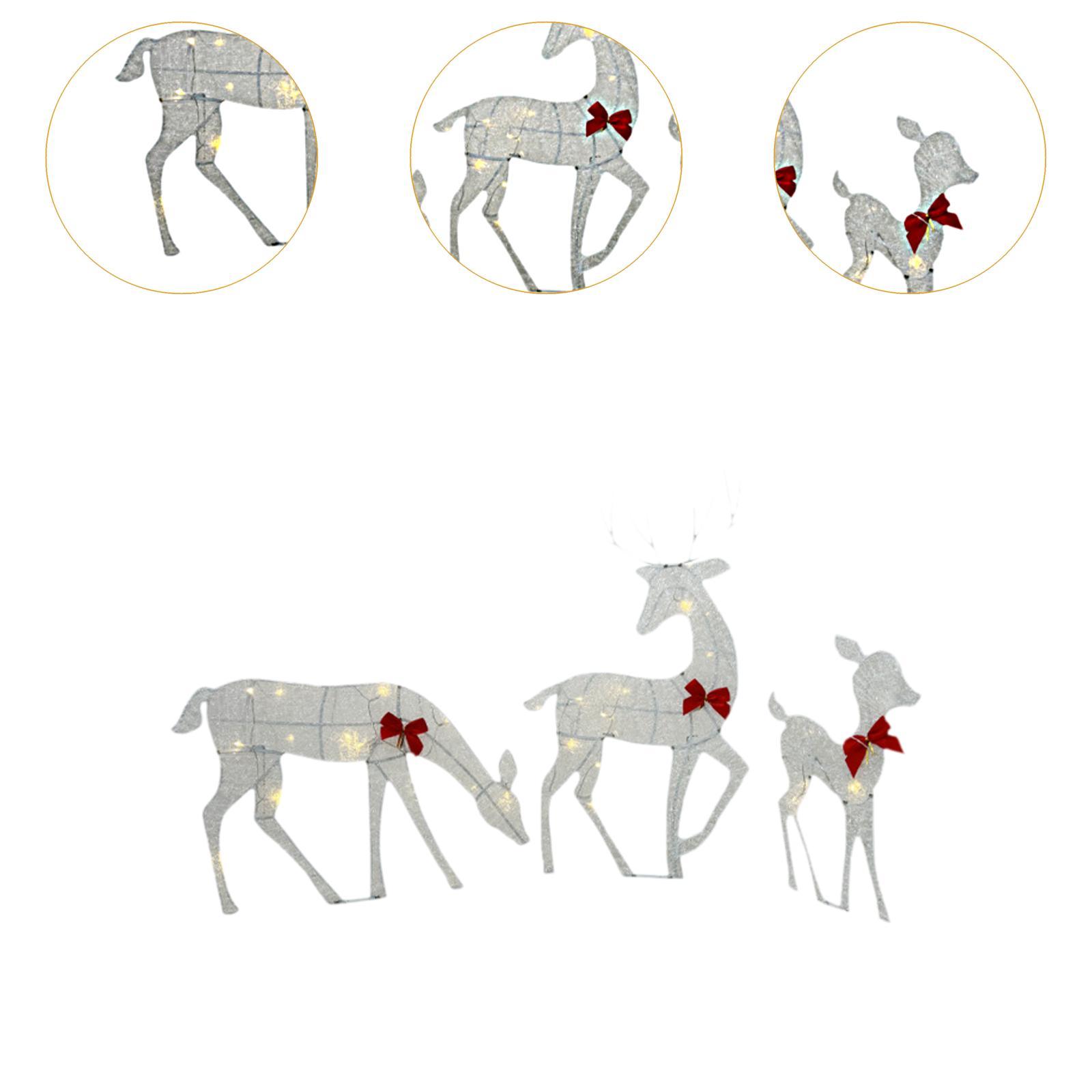 Iron Reindeer Family Lighted O - Lighting Christmas Decor ulasan dan harga