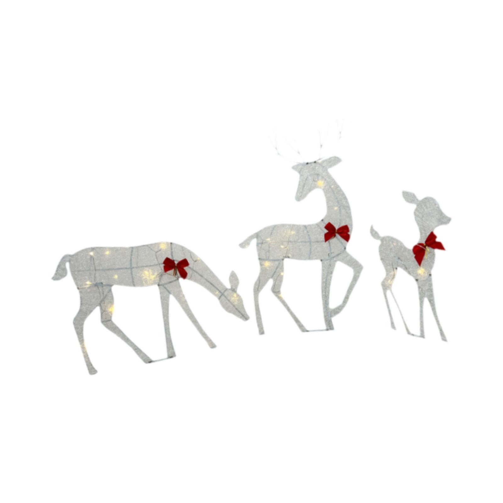 Iron Reindeer Family Lighted O - Lighting Christmas Decor ulasan dan harga
